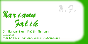 mariann falik business card